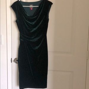 Velvet holiday green dress